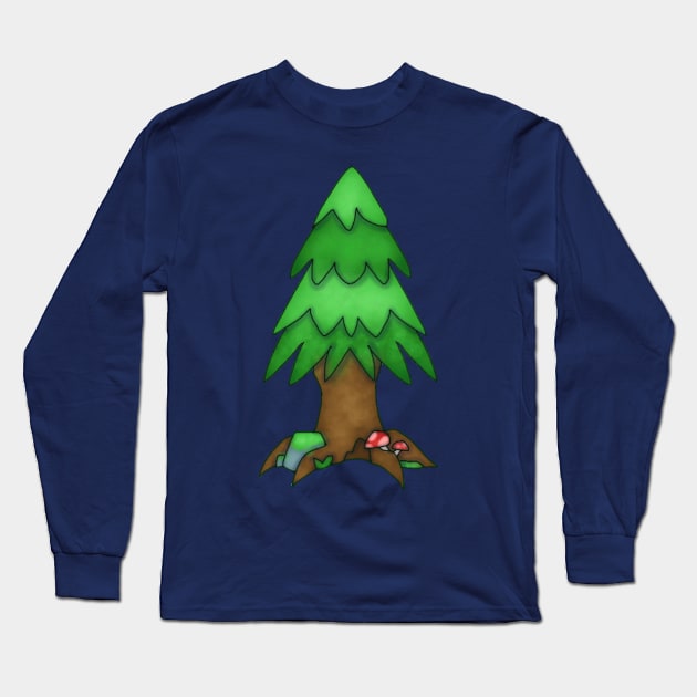 Pine Tree Long Sleeve T-Shirt by KittenPinkamations' Store